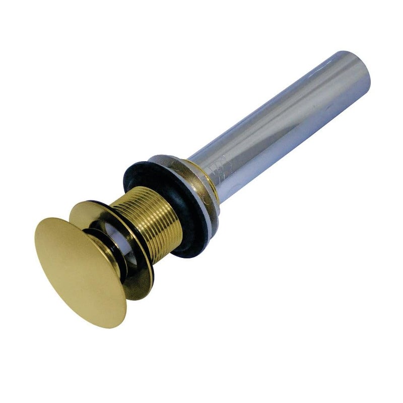 Fauceture Kingston Brass EV7007 Push Pop-Up Drain without Overflow, Brushed Brass 9.44 x 2.75 x 2.75 - Image 1